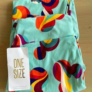 LuLaRoe one size Disney leggings multi color Mickey Mouse